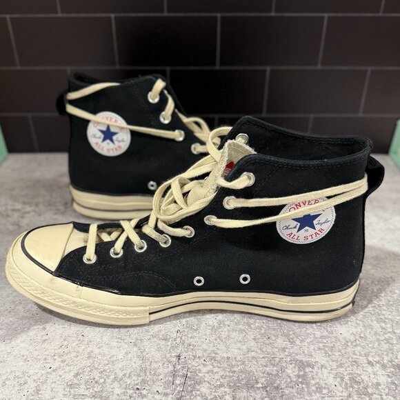 Converse Fear Of God Essentials Chuck 70 High Black Natural 167954C - Si… - Picture 1 of 11